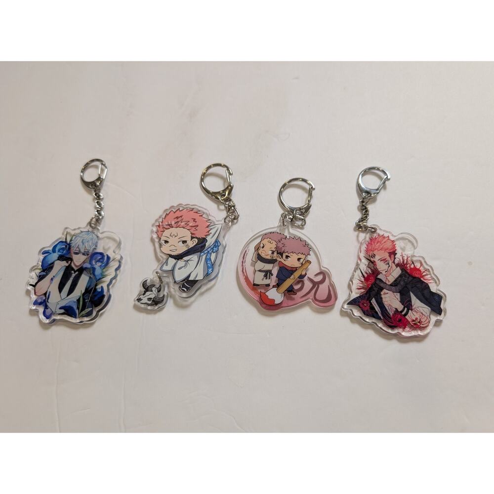 Set‎ Of 4 Manga Series Jujutsu Kaisen Acrylic Keychains